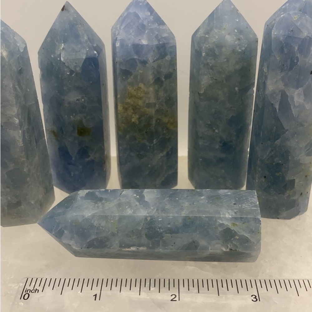 Blue Celestite Crystal Points - Picture 3 of 3